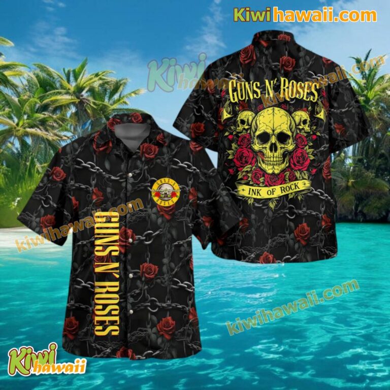 Guns N Roses Chain Hawaiian Shirt 1hEJNBW