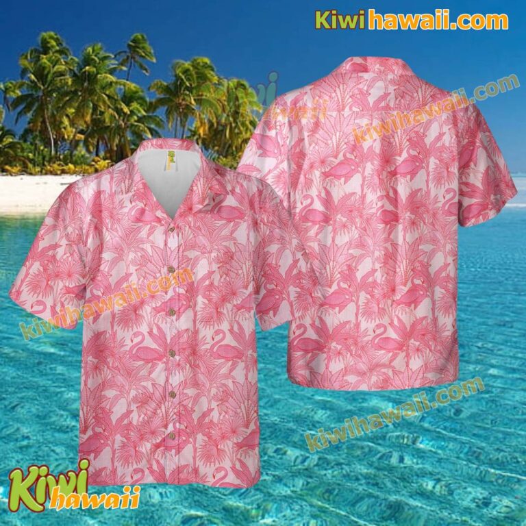 Flamingos Pink Hawaiian Shirt Urf8Gzs