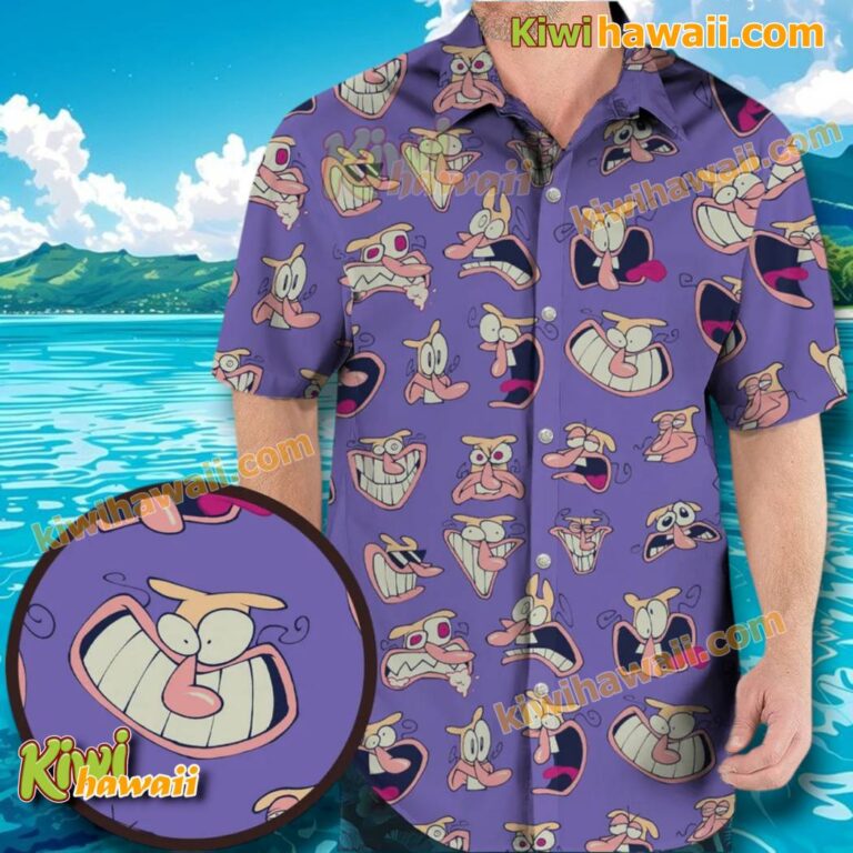 The Noise Pizza Tower Faces Purple Hawaiian Shirt 3Swjkt5