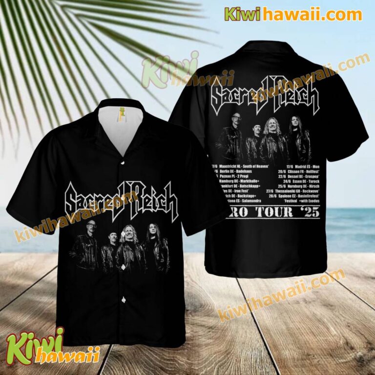 Sacred Reich Euro Tour '25 Hawaiian Shirt FnEZeGI