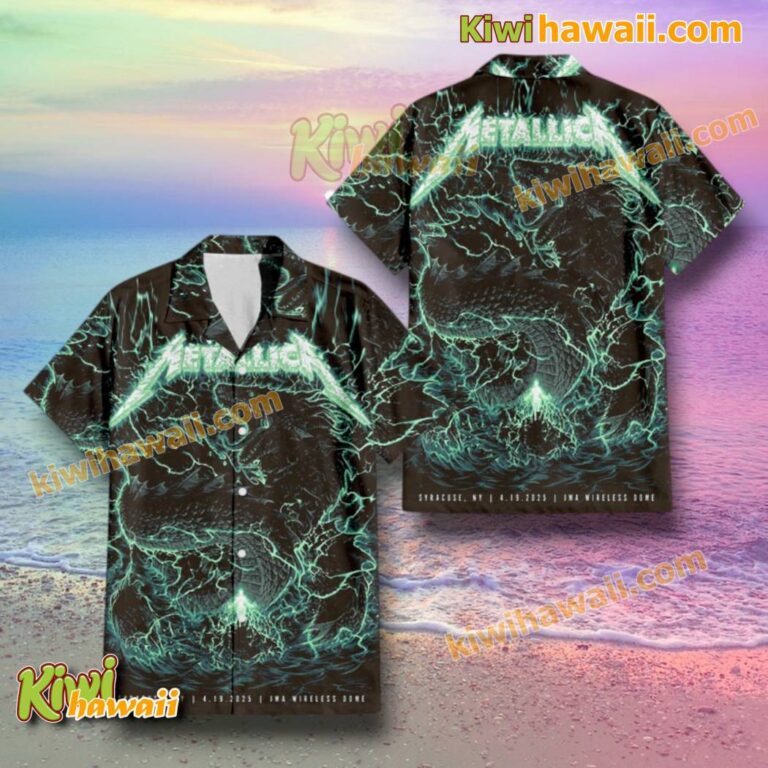 Metallica In Syracuse, New York 2025 M72 World Tour Hawaiian Shirt K6zmCNg