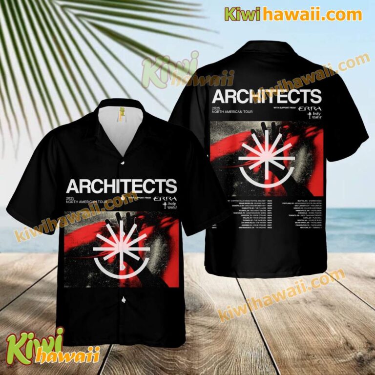 Architects 2025 North American Tour Hawaiian Shirt ZX79d3k