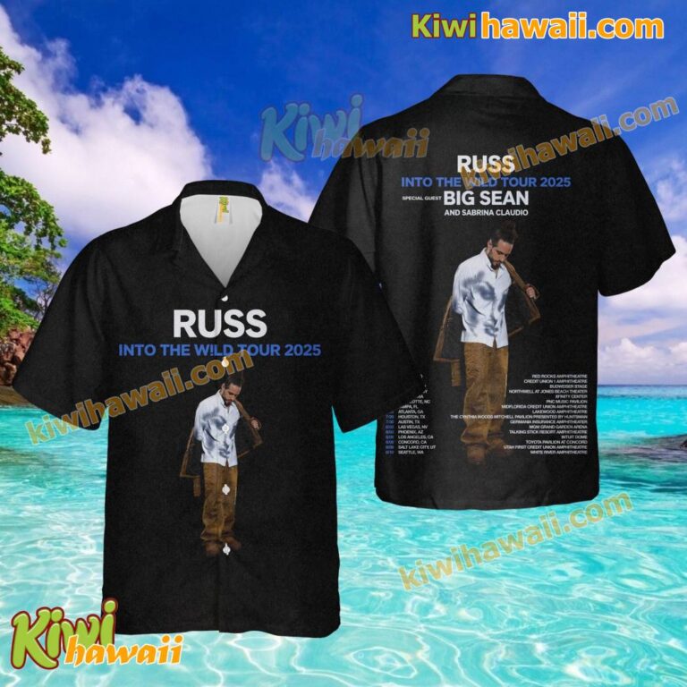 Russ Into The Wild Tour 2025 Tour Hawaiian Shirt c41RXLG