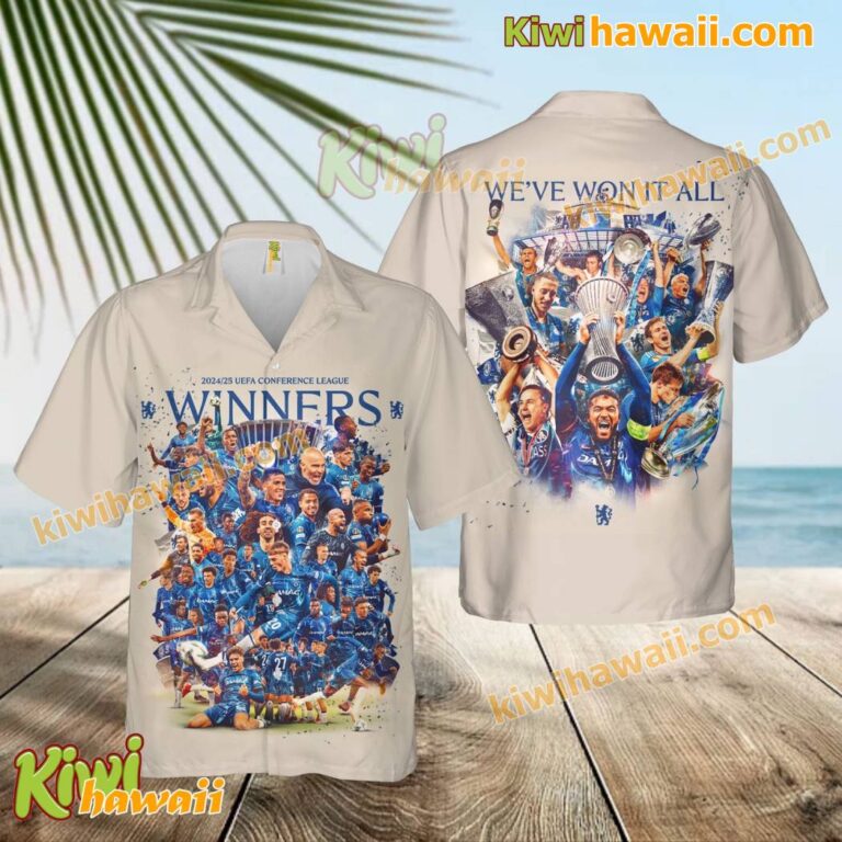 Chelsea 202425 UEFA Conference League Winners We've Won It All Hawaiian Shirt oyg6Rrk
