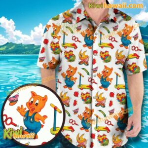 Hamton J. Pig Tiny Toon Adventures Hawaiian Shirt xj67Kpu