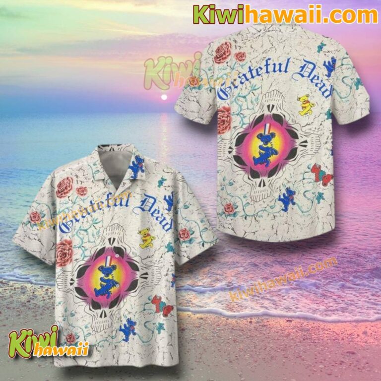 Vintage 1991 Grateful Dead Bears Hawaiian Shirt uzgXkST