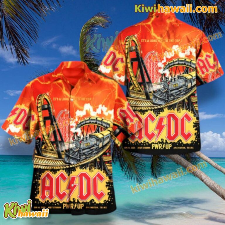 ACDC Pwr Up Texas 2025 Its A Long Way To The Top Hawaiian Shirt fAtDwJq
