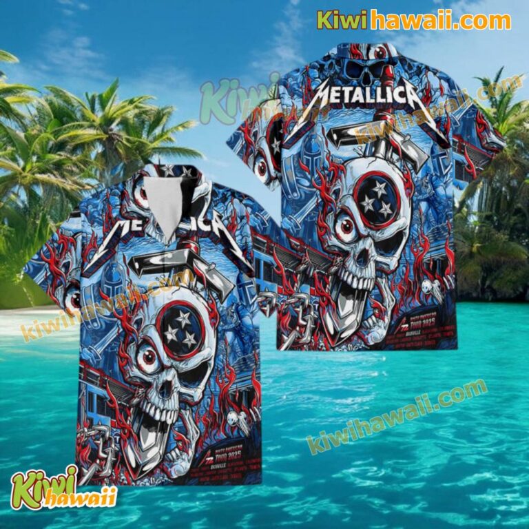 Metallica M72 North American Tour 2025 Nashville Hawaiian Shirt EDI4FXg