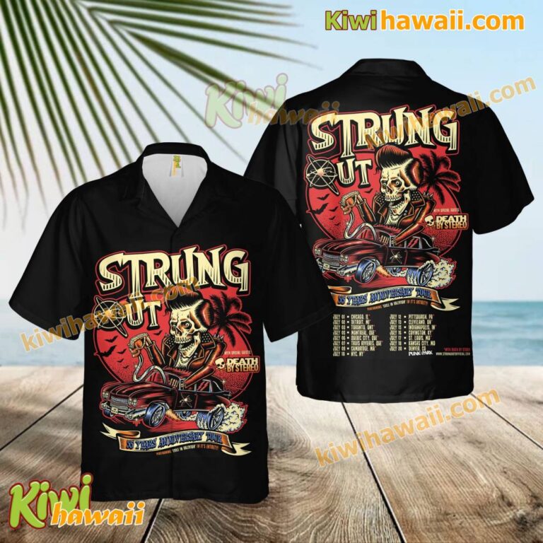 Strung Out 35 Years Anniversary Tour Hawaiian Shirt 9hbYslW
