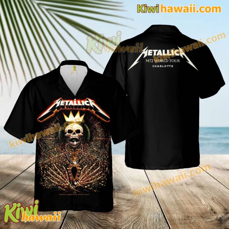 Metallica M72 North American Tour 2025 Charlotte Hawaiian Shirt AlVJRne