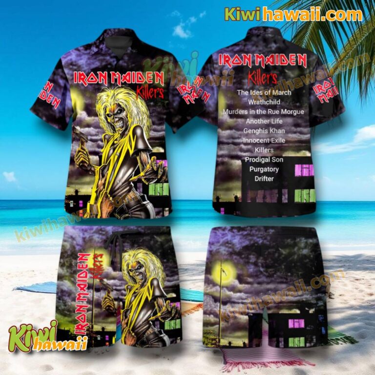 Iron Maiden Killers Album Hawaiian Shirt And Shorts R6esNOQ