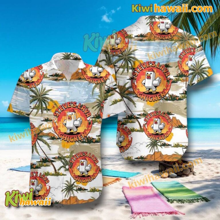 Steves Lava Chicken Hawaiian Shirt dMDXGKx