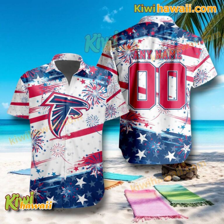 NFL Atlanta Falcons Independence Day Firework Personalized Hawaiian Shirt b2Nc8jG