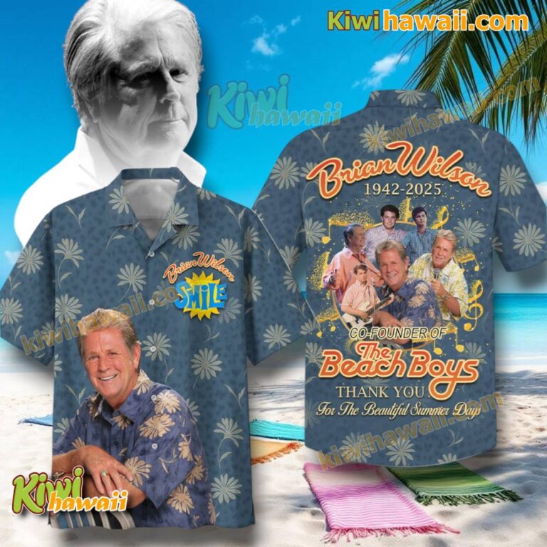 Brian Wilson The Beach Boys 1942-2025 Thank You For The Beautiful Summer Day Hawaiian Shirt bdOWDq5