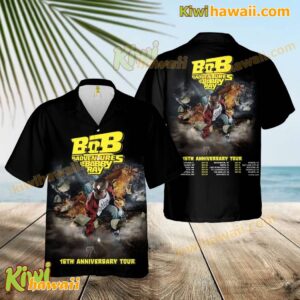 B.o.B The Adventures Of Bobby Ray 15th Anniversary Tour Hawaiian Shirt ibfKNP8