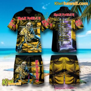Iron Maiden Piece Of Mind Album Hawaiian Shirt And Shorts hiAply8
