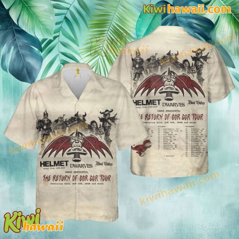Gwar The Return Of Gor Gor Tour North American 2025 Hawaiian Shirt smgv07Z