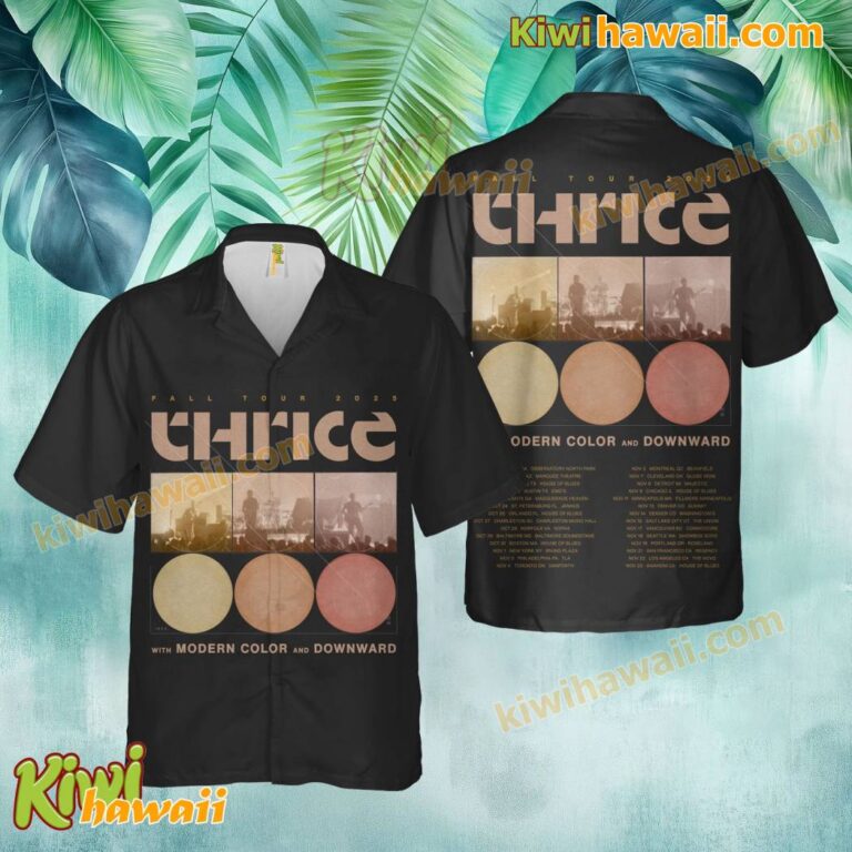 Thrice Fall Tour 2025 Hawaiian Shirt 6uUlXE0