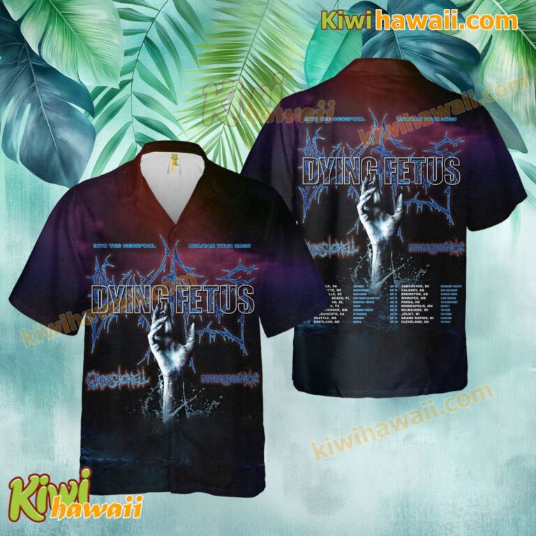 Dying Fetus Into The Cesspool USACanada Tour 2025 Hawaiian Shirt weOb8ZG