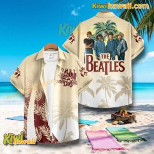 The Beatles Coconut Trees Hawaiian Shirt iAsRcVk