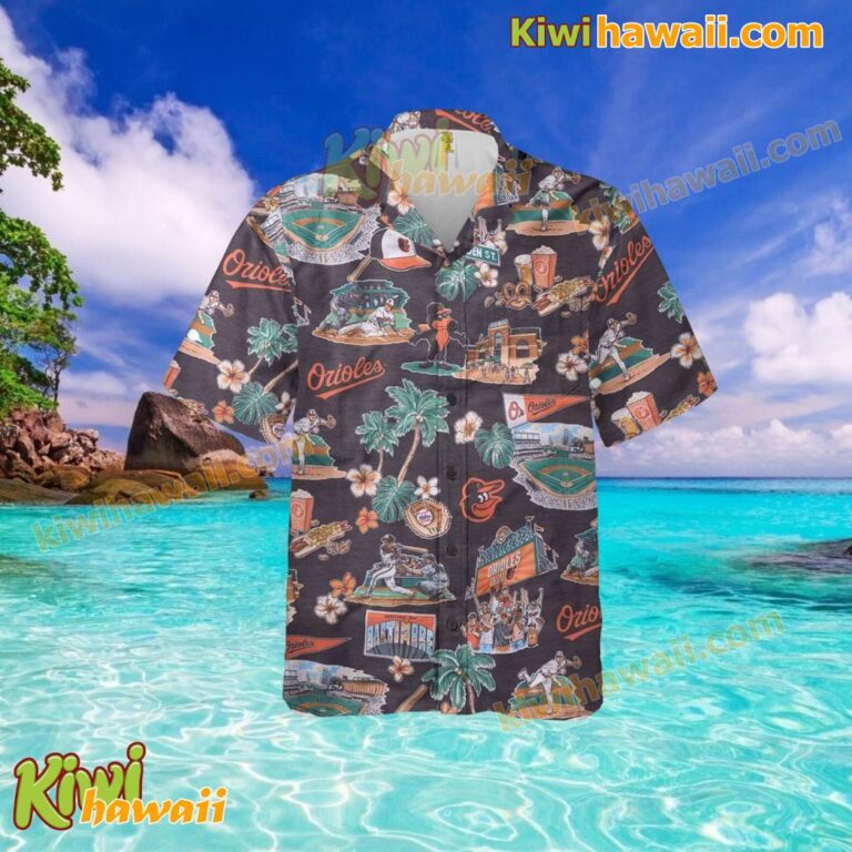 Baltimore Orioles Stadium Scenic Performance Hawaiian Shirt 24VFtAX