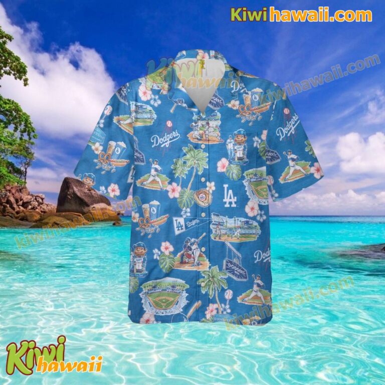 Los Angeles Dodgers Stadium Scenic Performance Hawaiian Shirt q41y5Jw