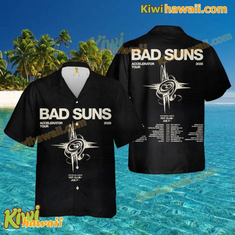 Bad Suns Accelerator Tour 2025 Hawaiian Shirt KLFulmo