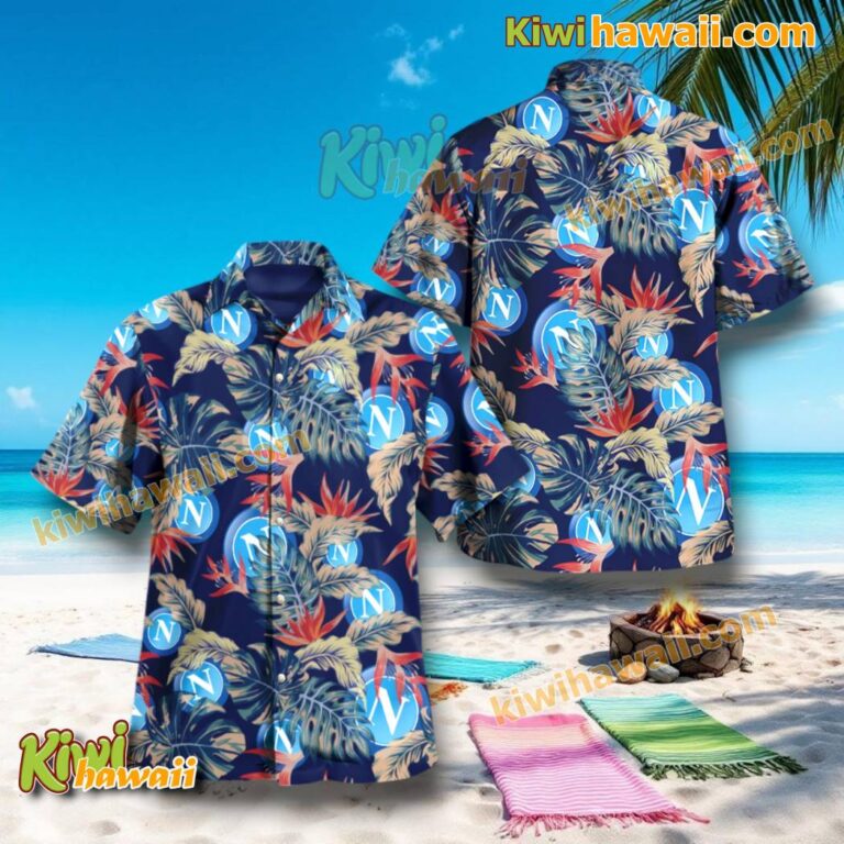 S.S.C. Napoli Bird Of Paradise Flowers Hawaiian Shirt ogrhEeL