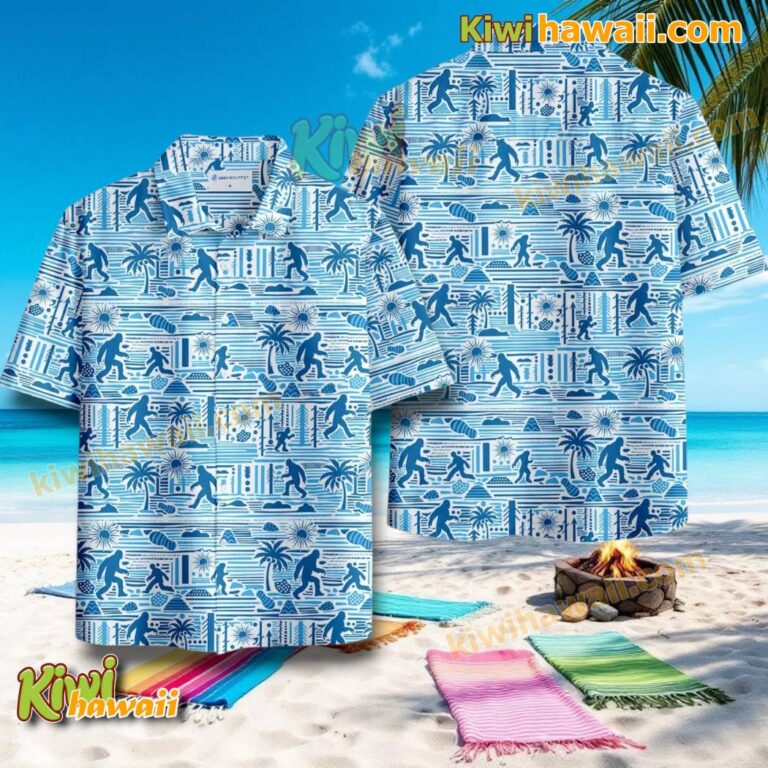 Big Foot Coconut Tribal Pattern Hawaiian Shirt aMvn3tK