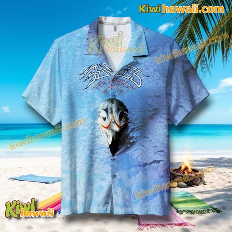 Eagles Their Greatest Hits 1971-1975 Album Cover Hawaiian Shirt sDALu1P