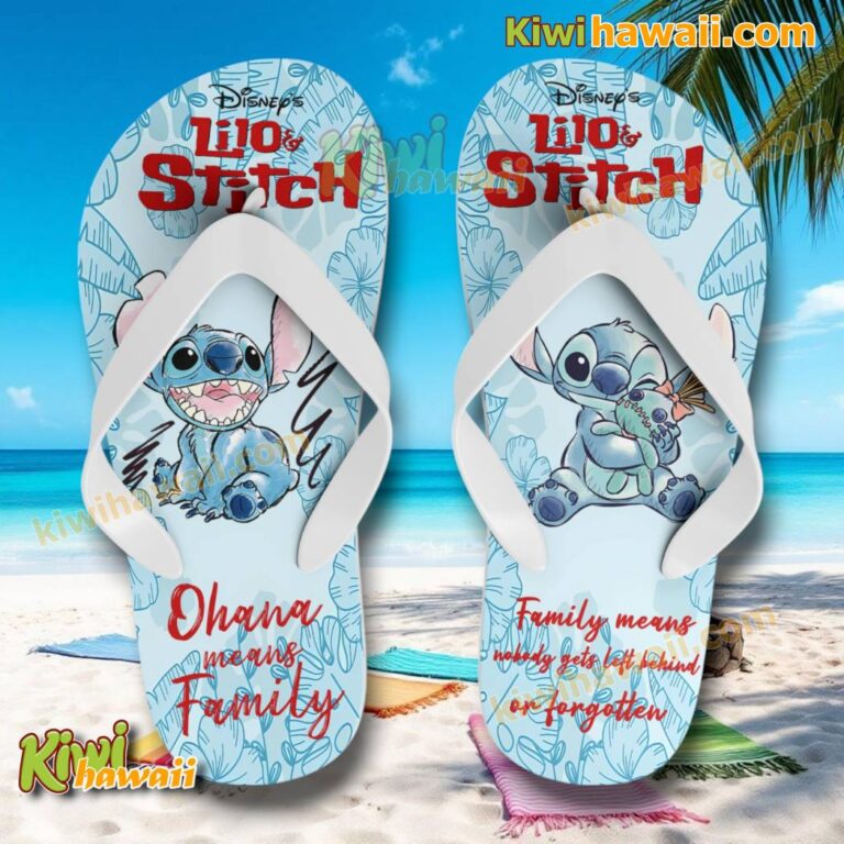 Lilo And Stitch Ohana Means Family Flip Flops KmbpL4M