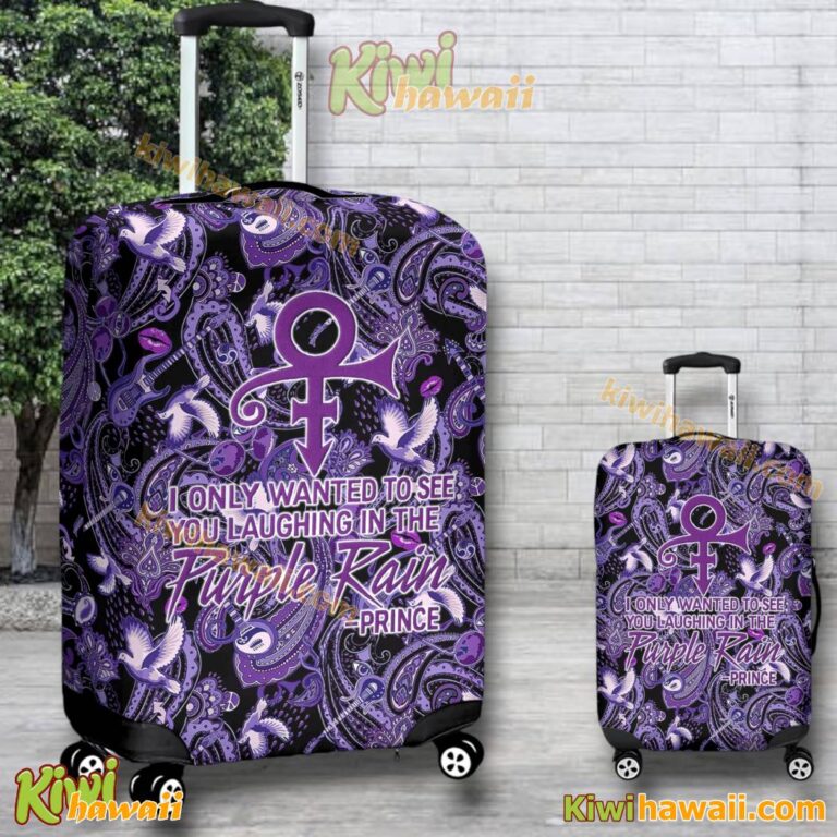 Prince I Only Wanted To See You Laughing In The Purple Rain Paisley Luggage Cover I4nAWJM