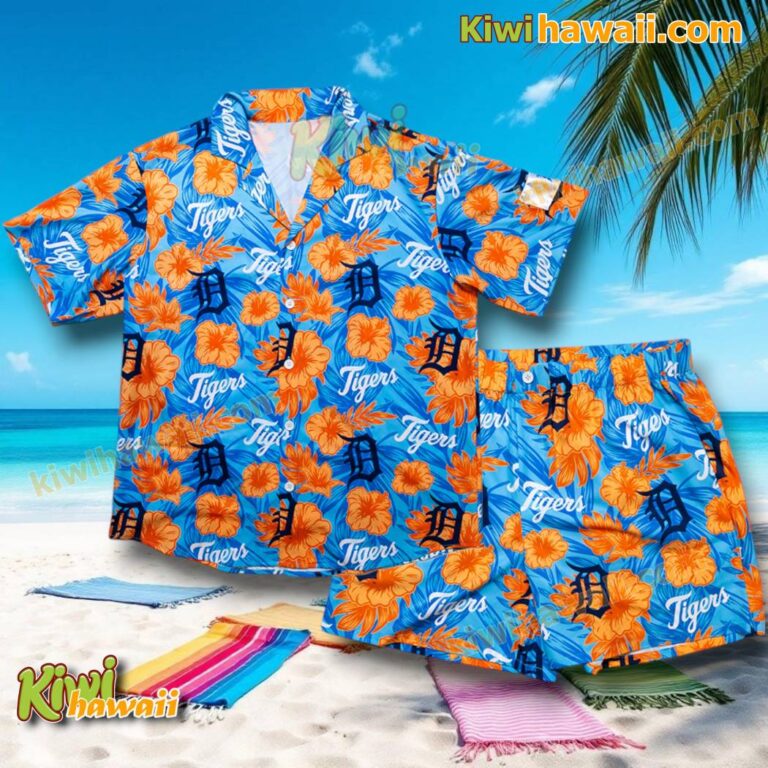 Detroit Tigers Giveaways On Saturdays Hawaiian Shirt And Shorts G65alRE