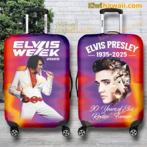 Elvis Presley 1935-2025 90 Years Of Elvis Rockin' Forever Luggage Cover 1N2nXxZ