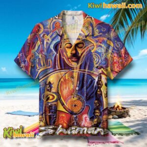 Santana Shaman Album Cover Hawaiian Shirt kL1A8tj