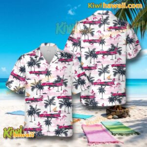 Silver Airways ATR 72-600 Flamingo Hawaiian Shirt JuSBaYE