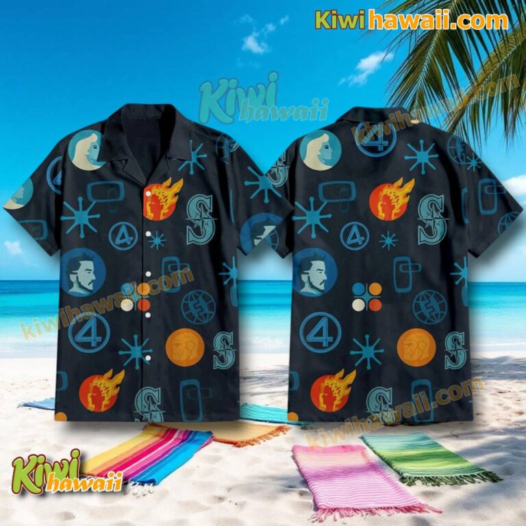 Seattle Mariners X Fantastic Four First Step Hawaiian Shirt ARbNl8D