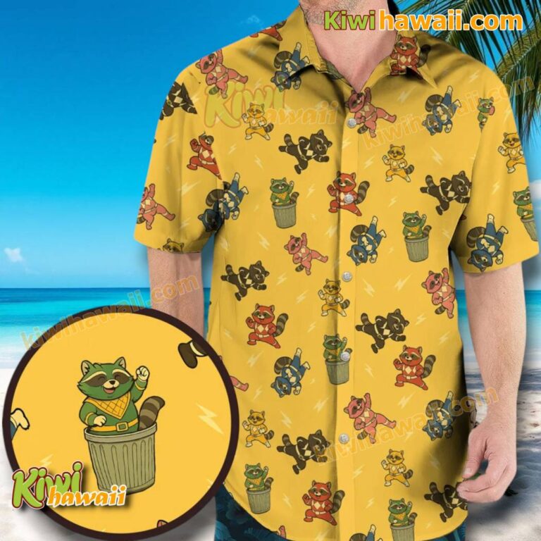 Morphin Time Trash Panda Hawaiian Shirt ndhKuZ0