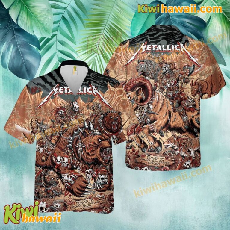 Metallica M72 World Tour Denver 2025 Hawaiian Shirt d10CU7t