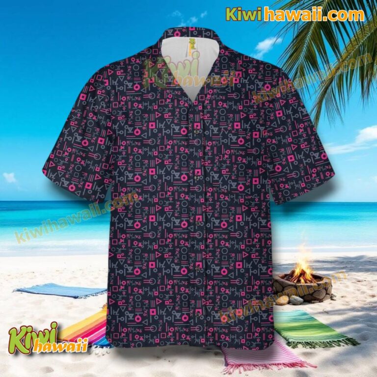 Squid Game Ojm Symbols Hawaiian Shirt u1Ns2Mf