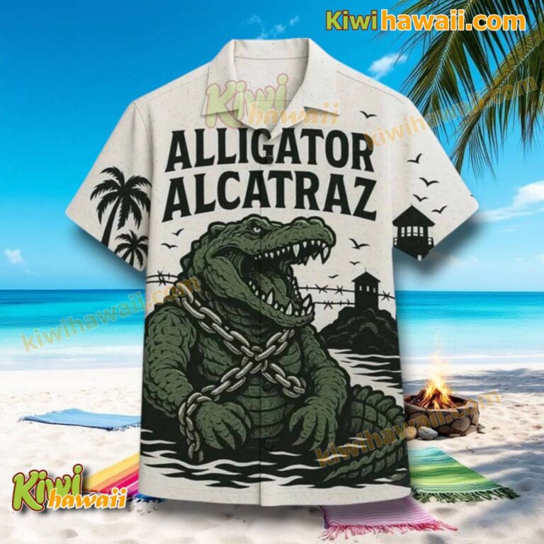 Alligator Alcatraz Hawaiian Shirt 5KmN3qx
