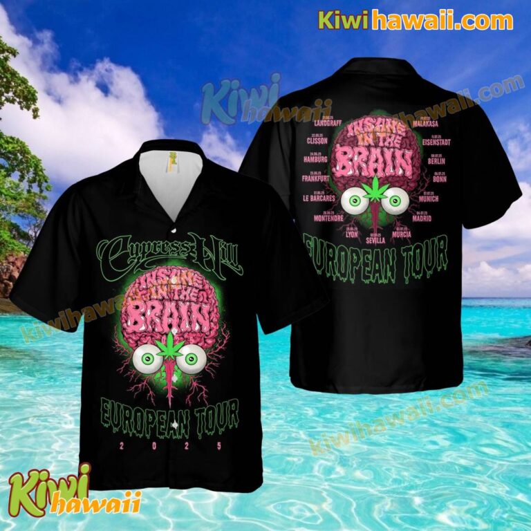 Cypress Hill Insane Brain European Tour 2025 Hawaiian Shirt VW2ow4v