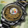 Pittsburgh Steelers 50th Anniversary 1975-2025 Stainless Steel Watch FmqjR4W