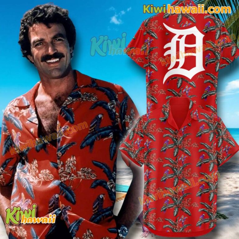 Tom Selleck Detroit Tigers 2025 Magnum P.I. Day Hawaiian Shirt sJQG6Of