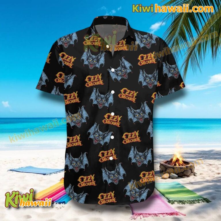 Ozzy Osbourne Bat Head Hawaiian Shirt Pb0EB98