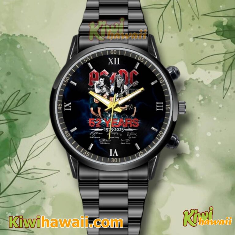 ACDC 52 Years 1973-2025 Stainless Steel Watch We4j0TM