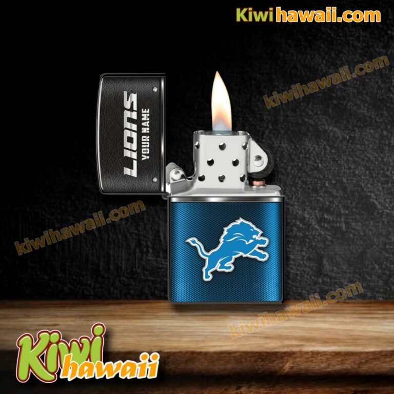 Detroit Lions Logo Personalized Lighter Box OPZlQnV
