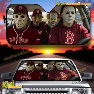 Halloween Horror Characters X Boston Red Sox Auto Sun Shade KYwDsWR
