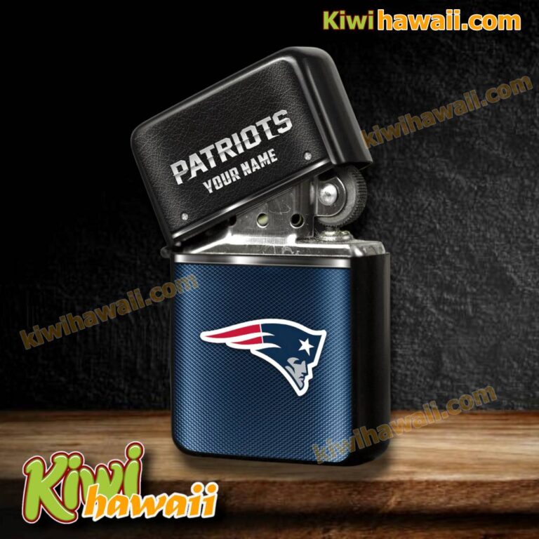 New England Patriots Logo Personalized Lighter Box cLR3lKm