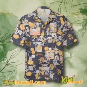 San Diego Padres Dia De Los Muertos Hawaiian Shirt BxaXvq1